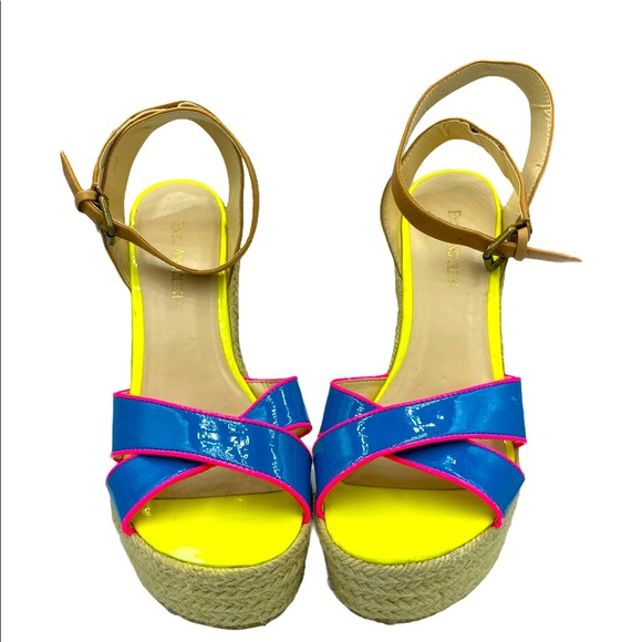 ENZO ANGIOLINI Neon Rope Wedge Heel - Picture 2 of 8